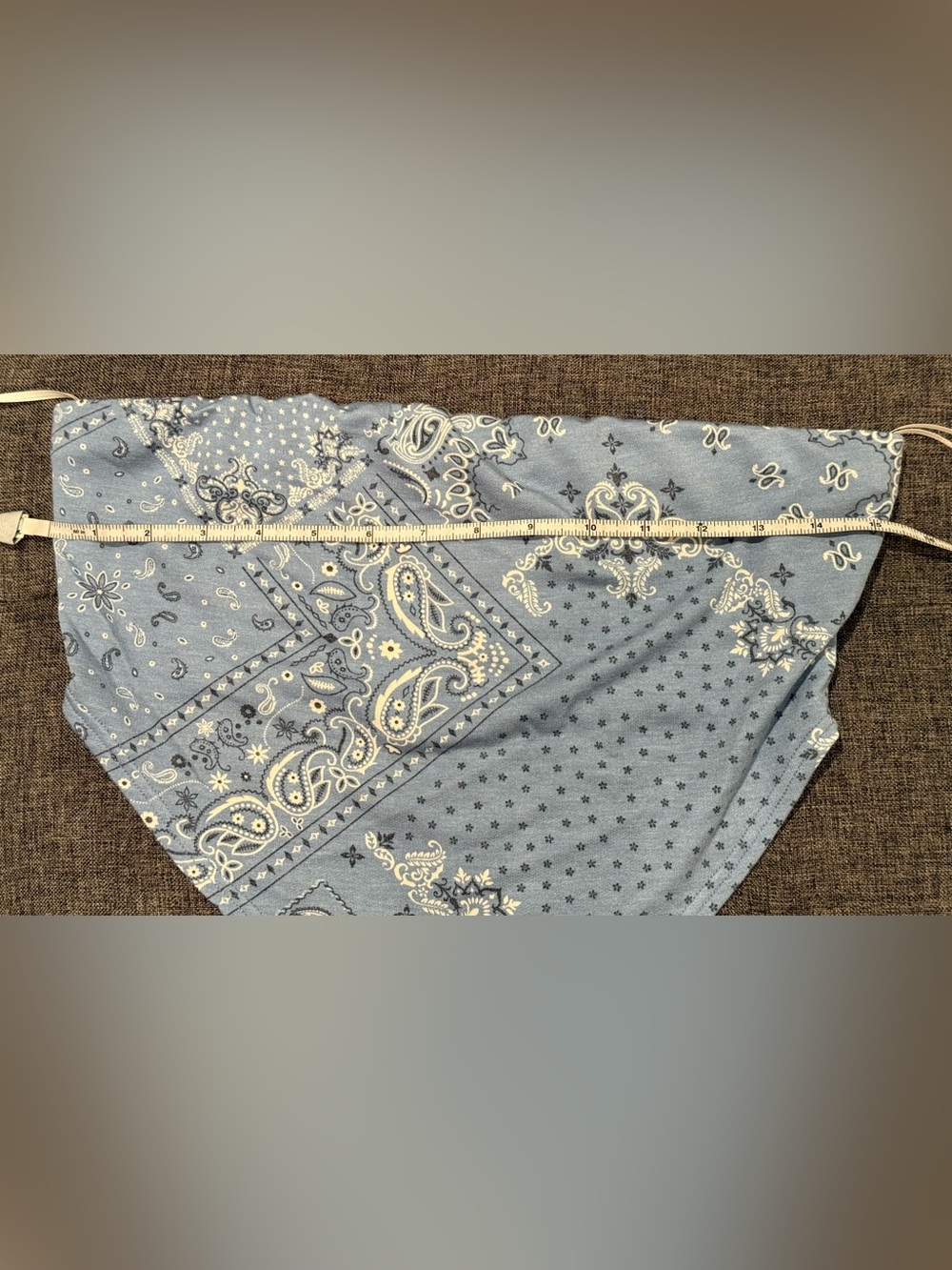 Brandy Melville light blue paisley bandana top